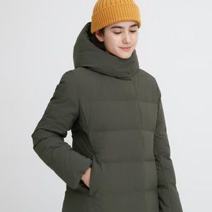 Uniqlo Seamless Down Long Coat - Dark Green